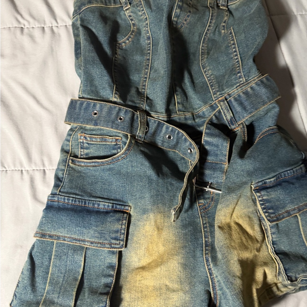 Fashion Nova Denim Jumpsuit - Picture 4 of 6